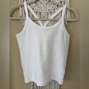 Zara White Ribbed Camisole